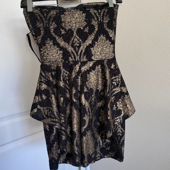 Women's Strapless Sexy Sheath Mini Dresses Print - Picture 3 of 6